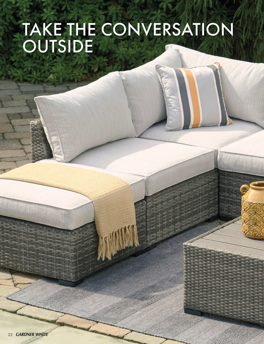 Gardner White Furniture Outdoor 2022 Cherry Point 4 Piece Outdoor Sectional Set