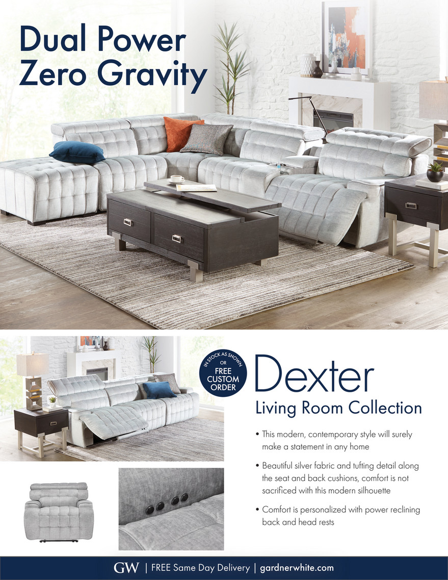 Dexter　オットマンのみ MW Home Lookbook | Gardner White Furniture - Dexter Zero