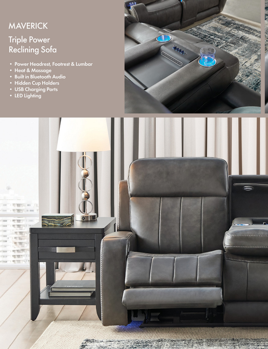 新品トレイ 2枚セット モノトーンジオメトリック柄が素敵です～♥ Moto Motion Lookbook | Gardner White Furniture - Maverick2 Grey